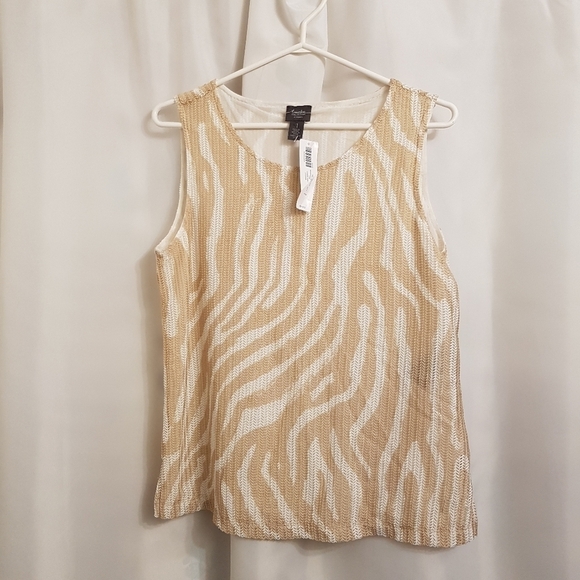 Chico's Traveller's women's size 1 or Medium zebra tank NWT - Picture 1 of 7